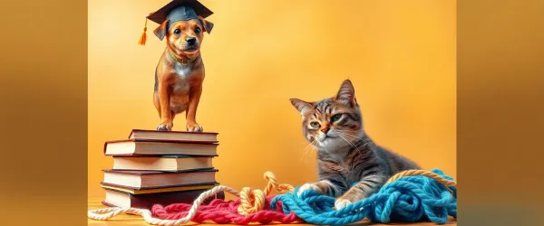 Los perros son más inteligentes que los gatos